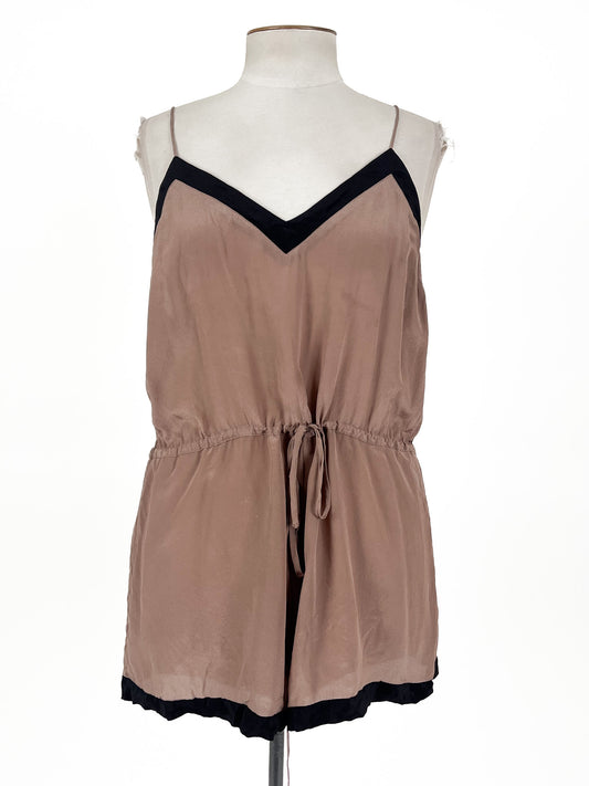 Lonely Hearts | Brown Sleep Playsuit | Size 12
