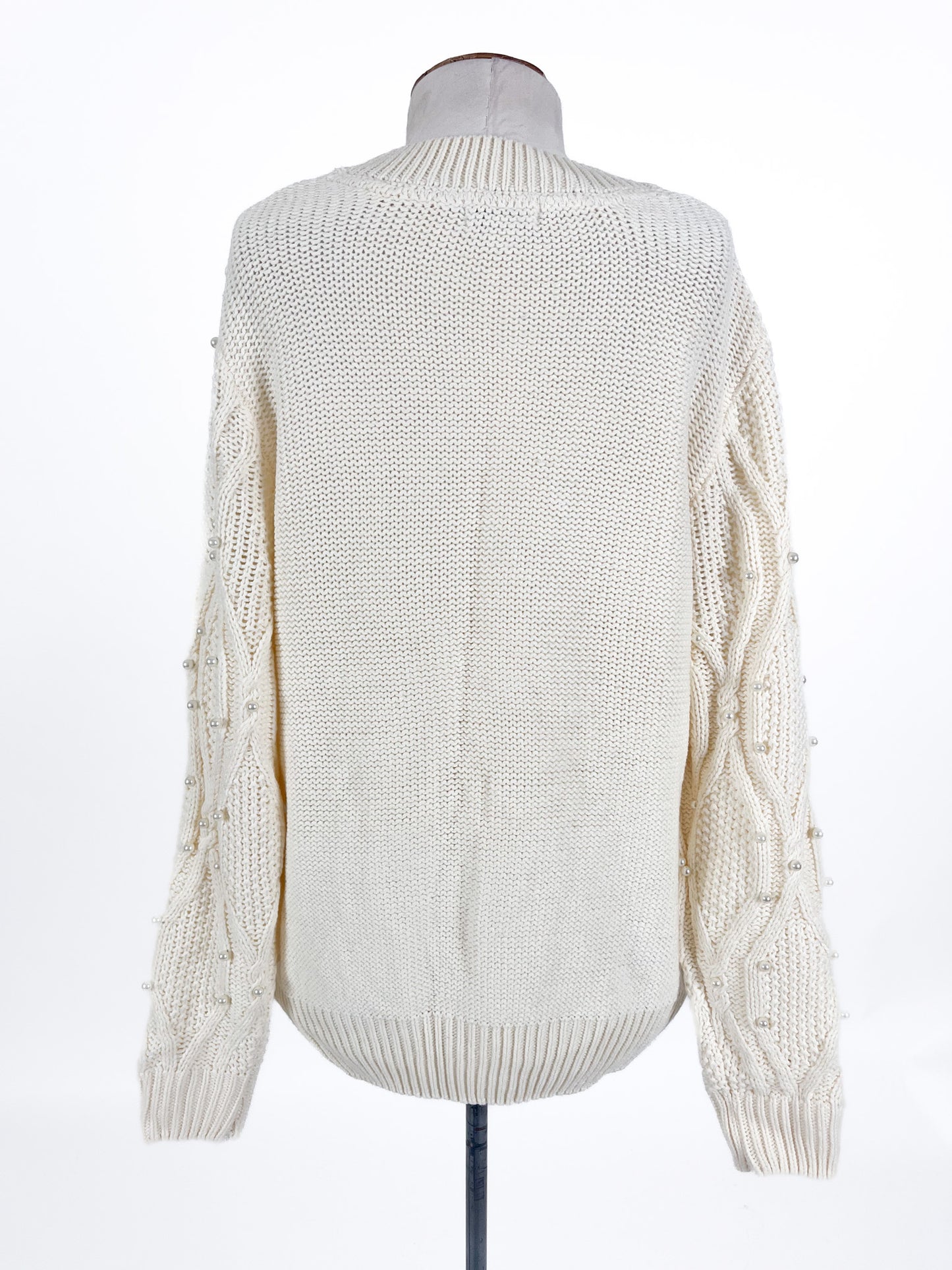Rockmans | White Casual Jumper | Size L