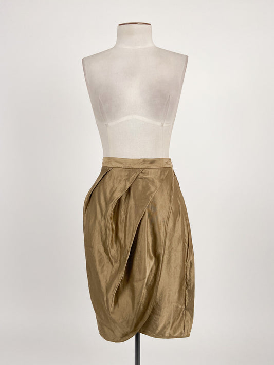 Cybele | Gold Cocktail/Workwear Skirt | Size 10