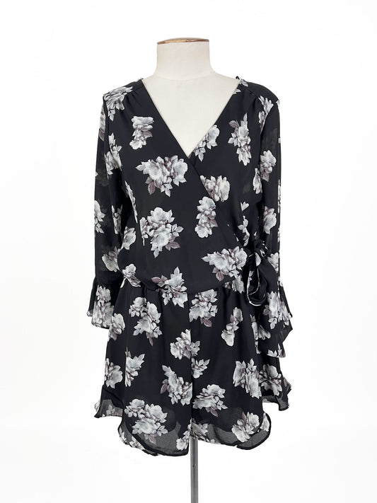 Lippy - Black Playsuit (Size 8)
