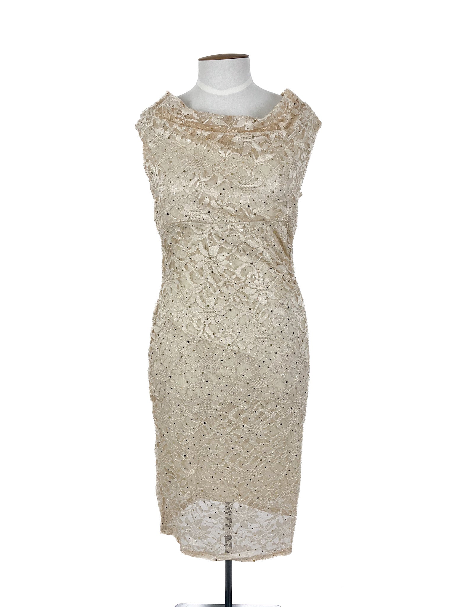 Grace Hill - Beige Midi Dress (Size 12)