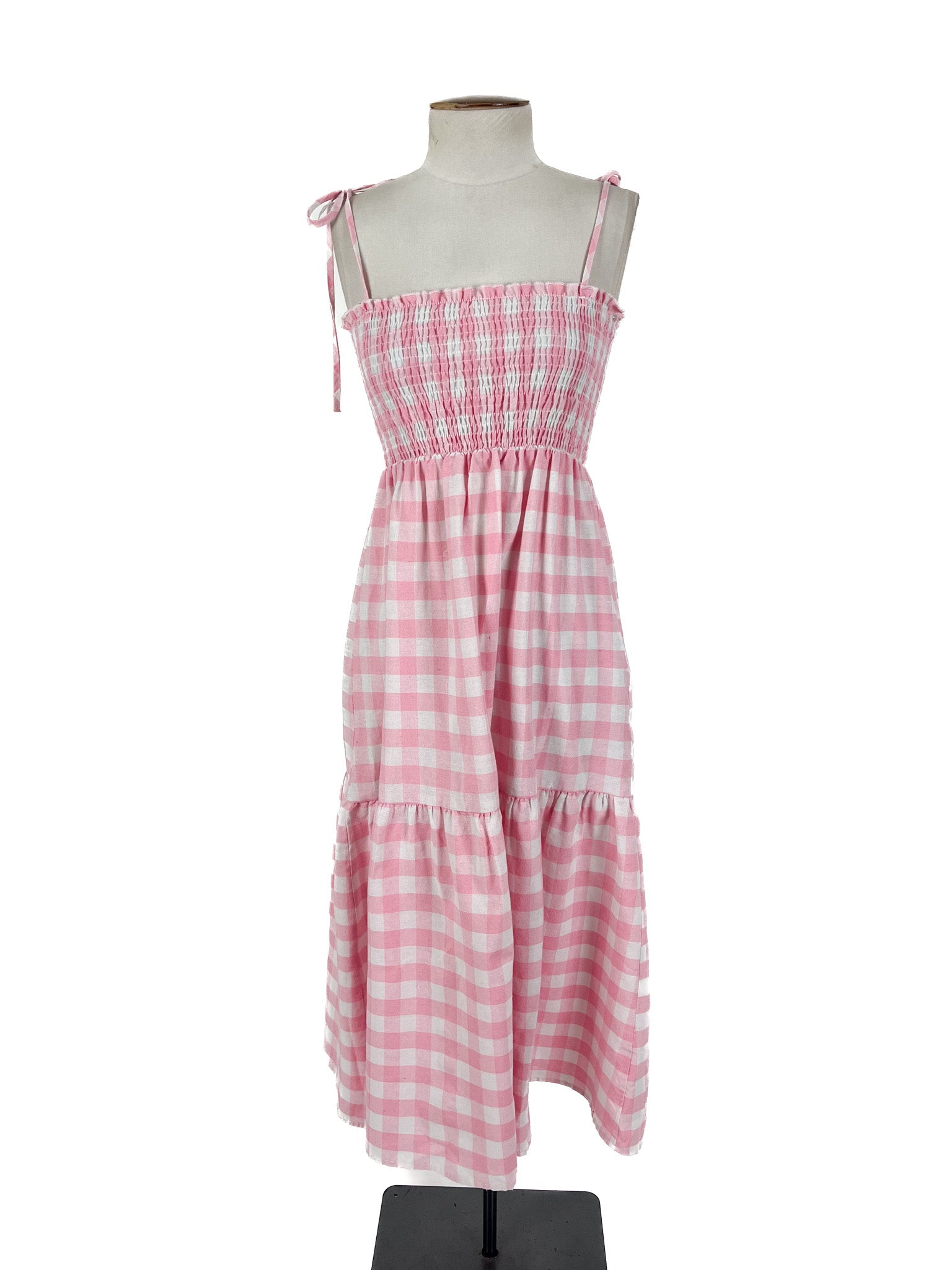Reverse - Pink & White Midi Dress (Size XS)