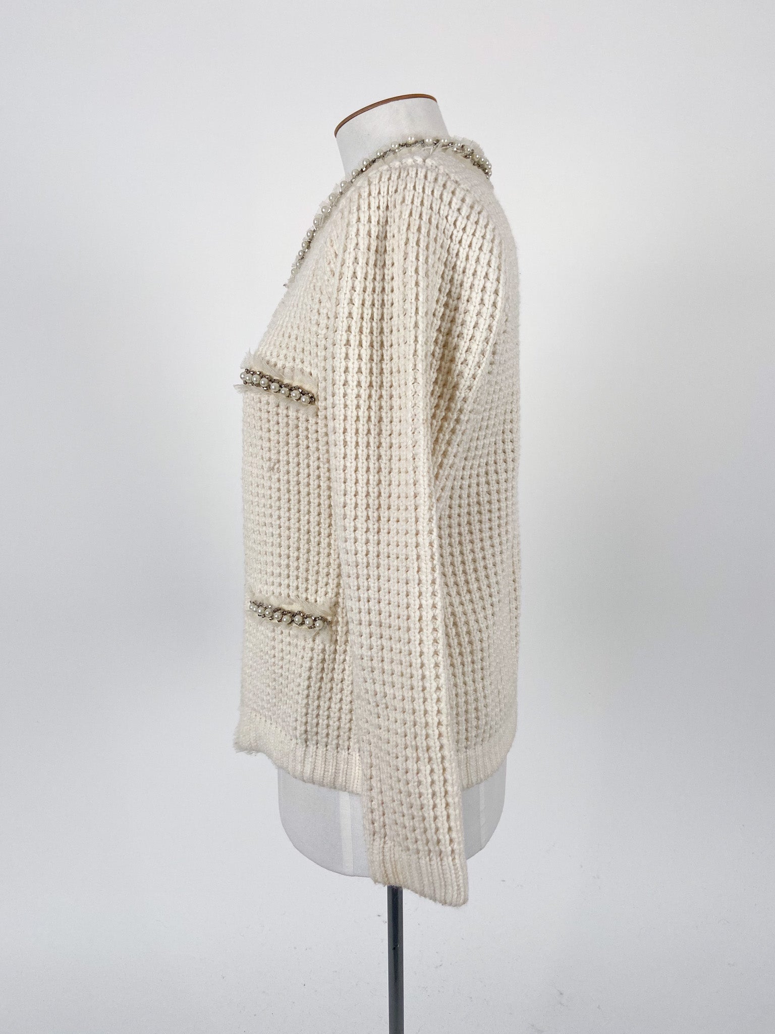 White 2025 formal cardigan