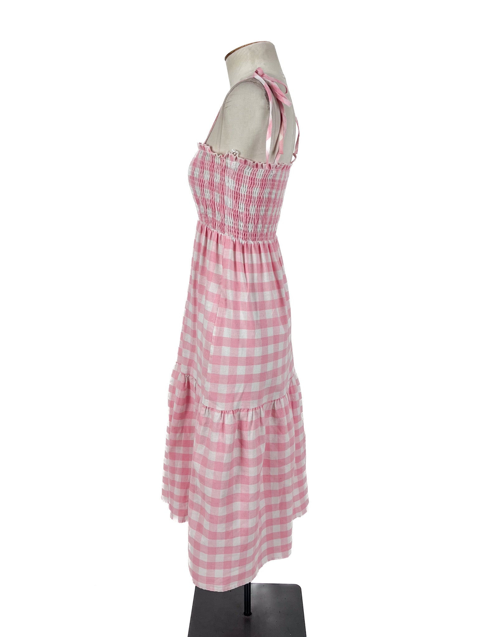 Reverse - Pink & White Midi Dress (Size XS)