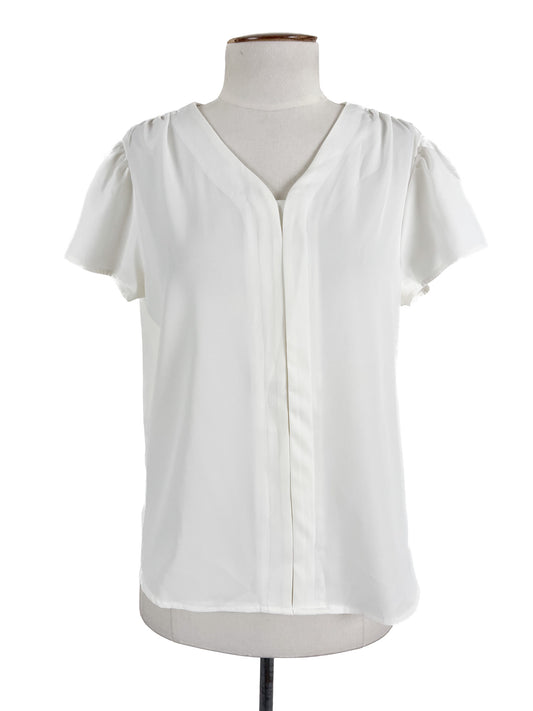 Atmos & Here | White Casual Top | Size 10