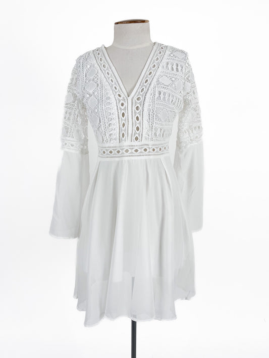Unknown Brand | White Casual/Cocktail Dress | Size S