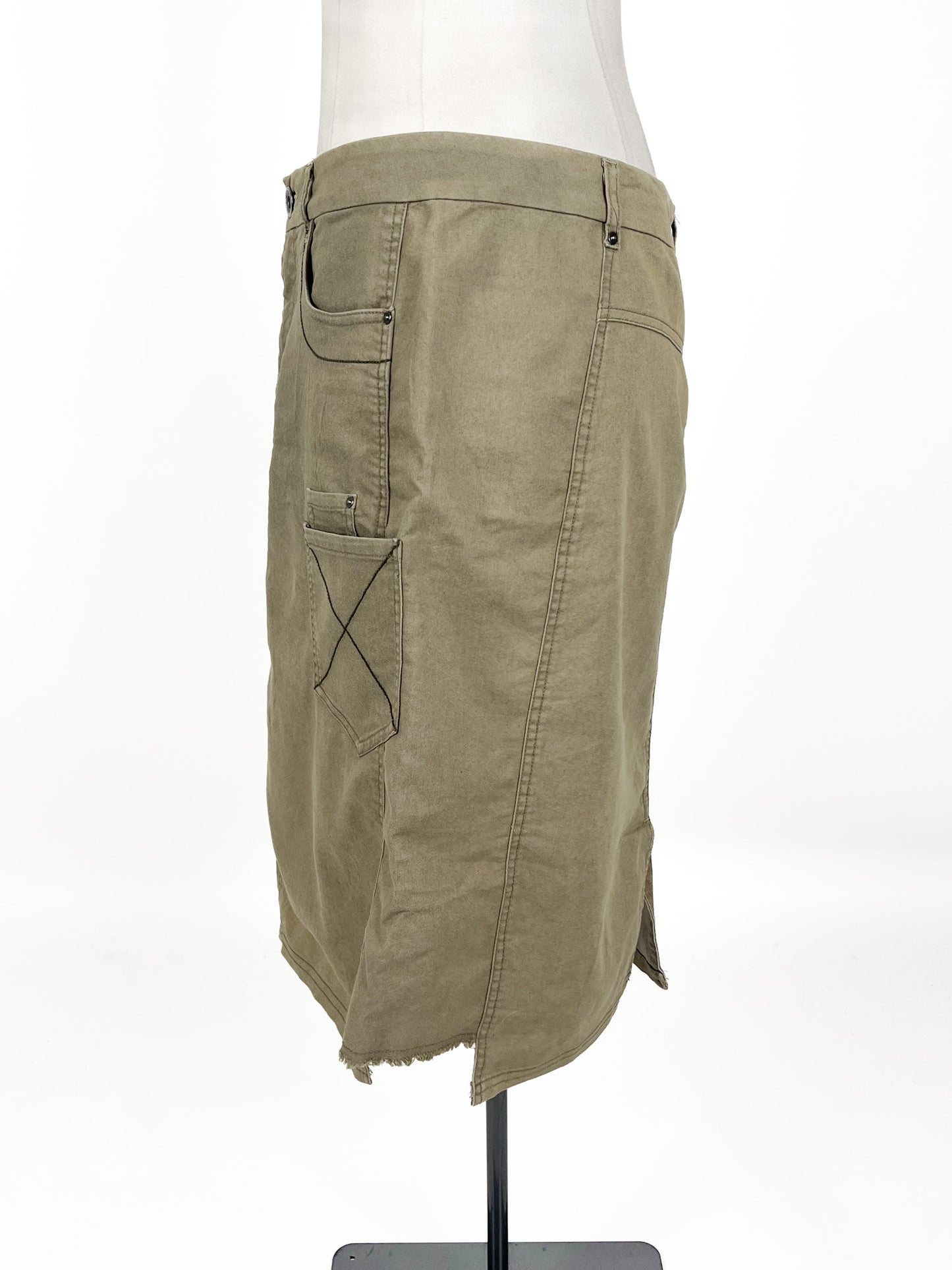 Lania The Label - Green Midi Skirt (Size 14)