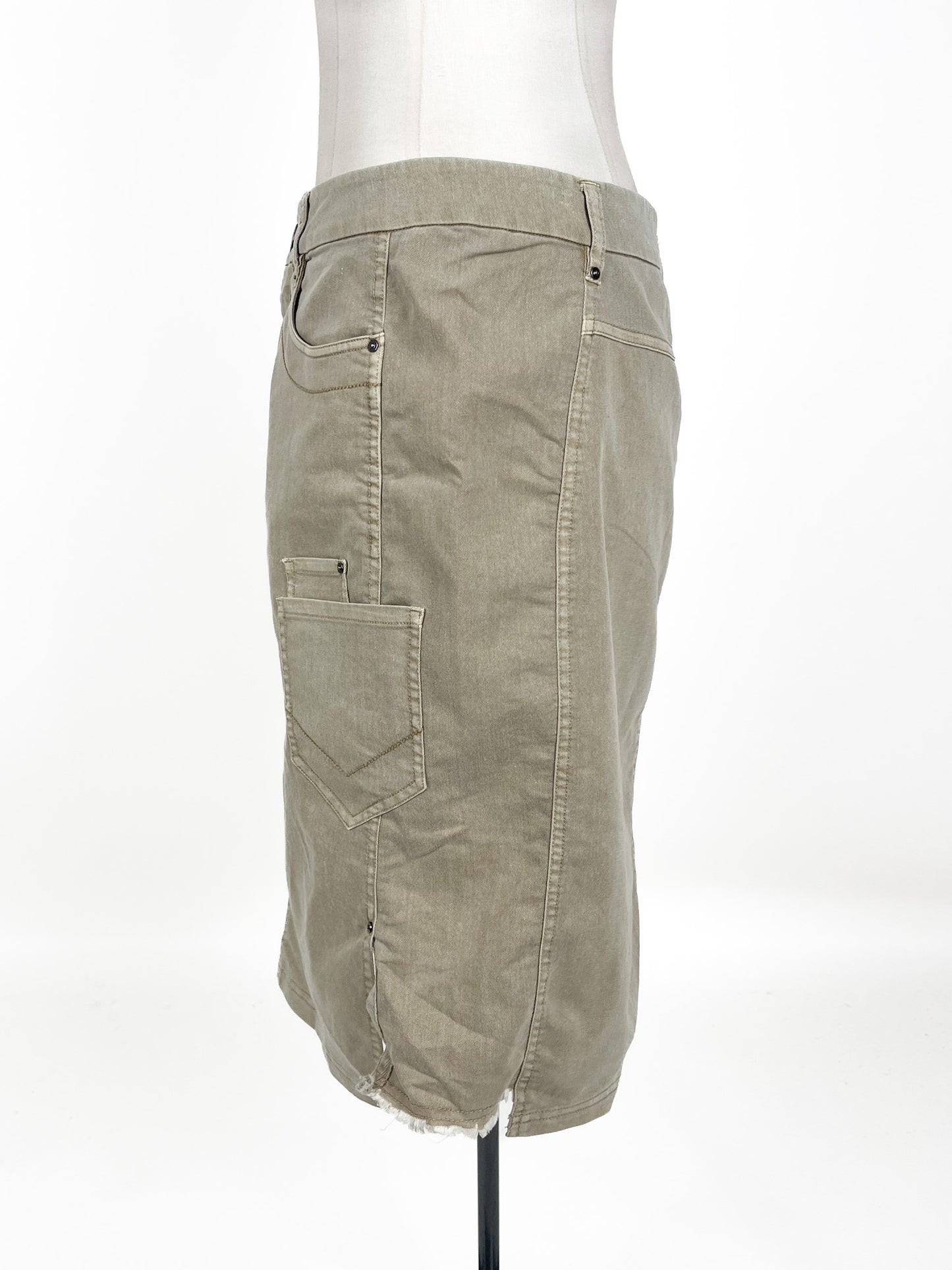 Lania The Label - Beige Midi Skirt (Size 14)