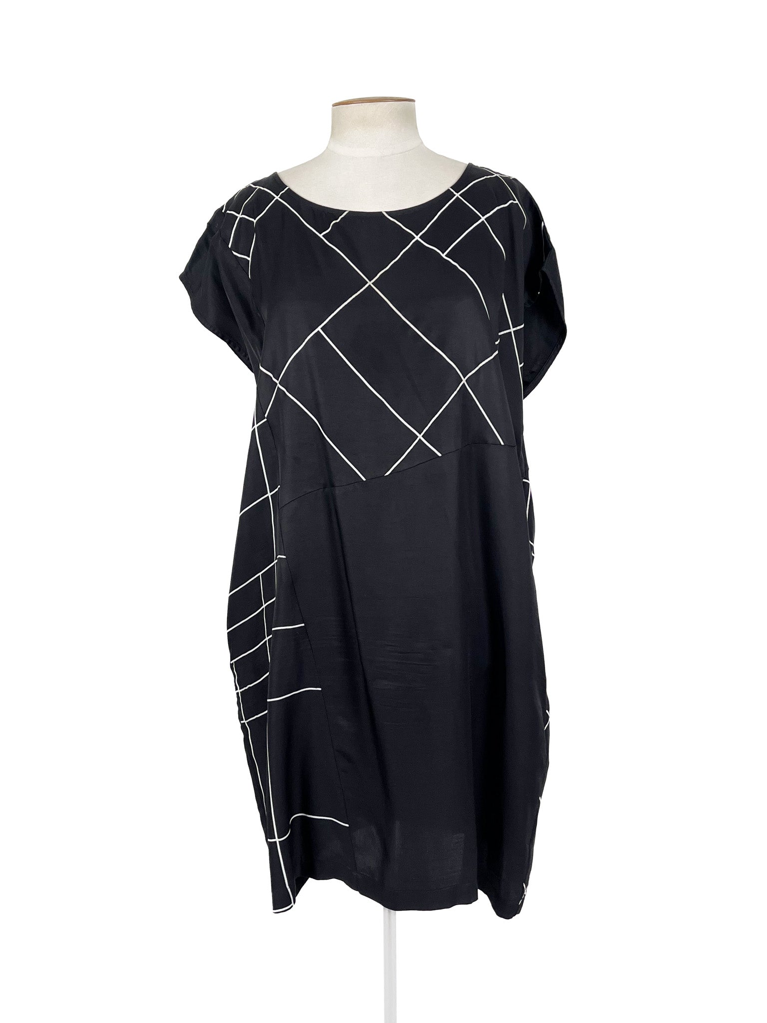 elk - Black & White Midi Dress (Size XL)