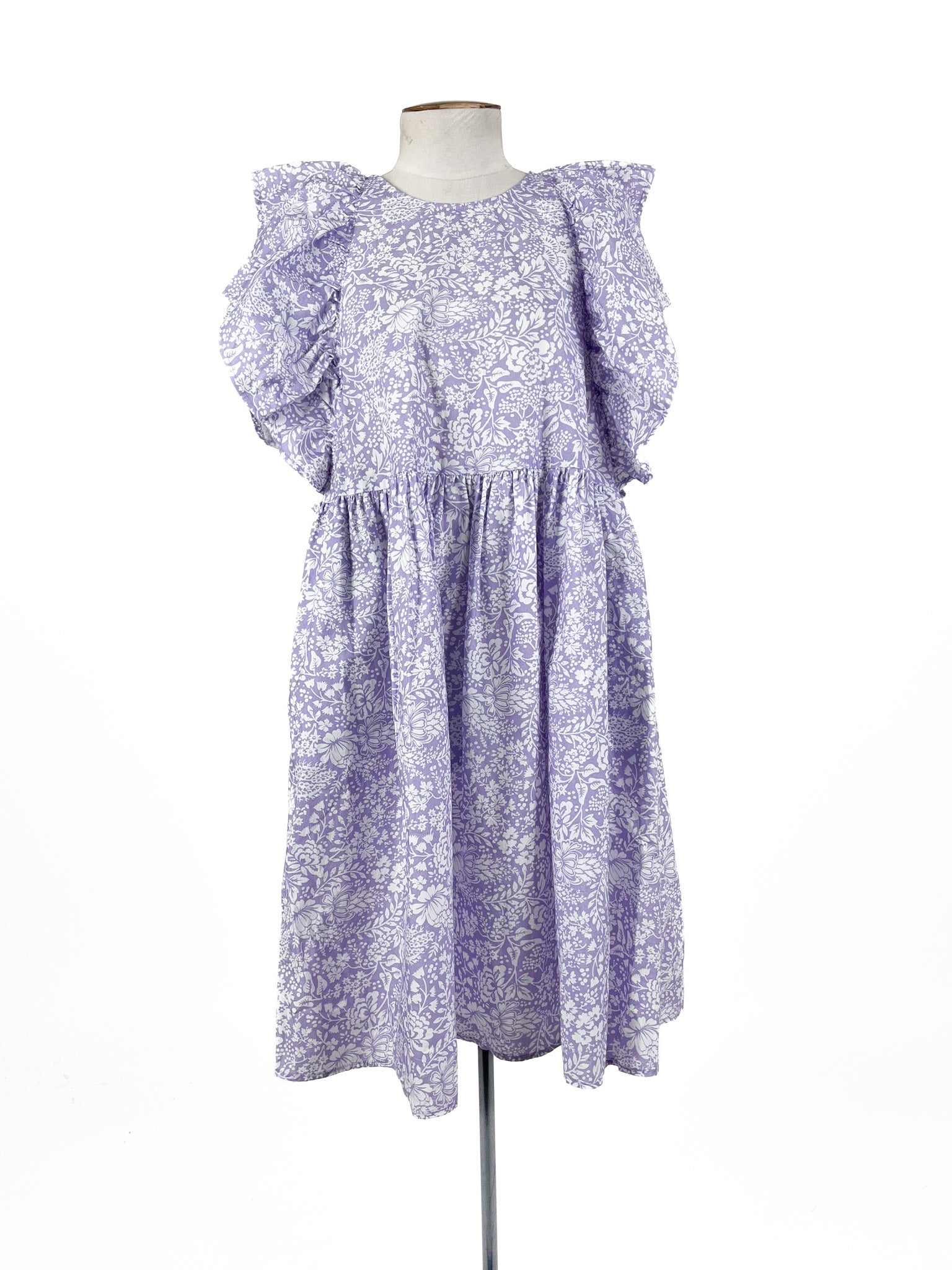 COOP by Trelise Cooper - Purple & White Midi Dress (Size M)