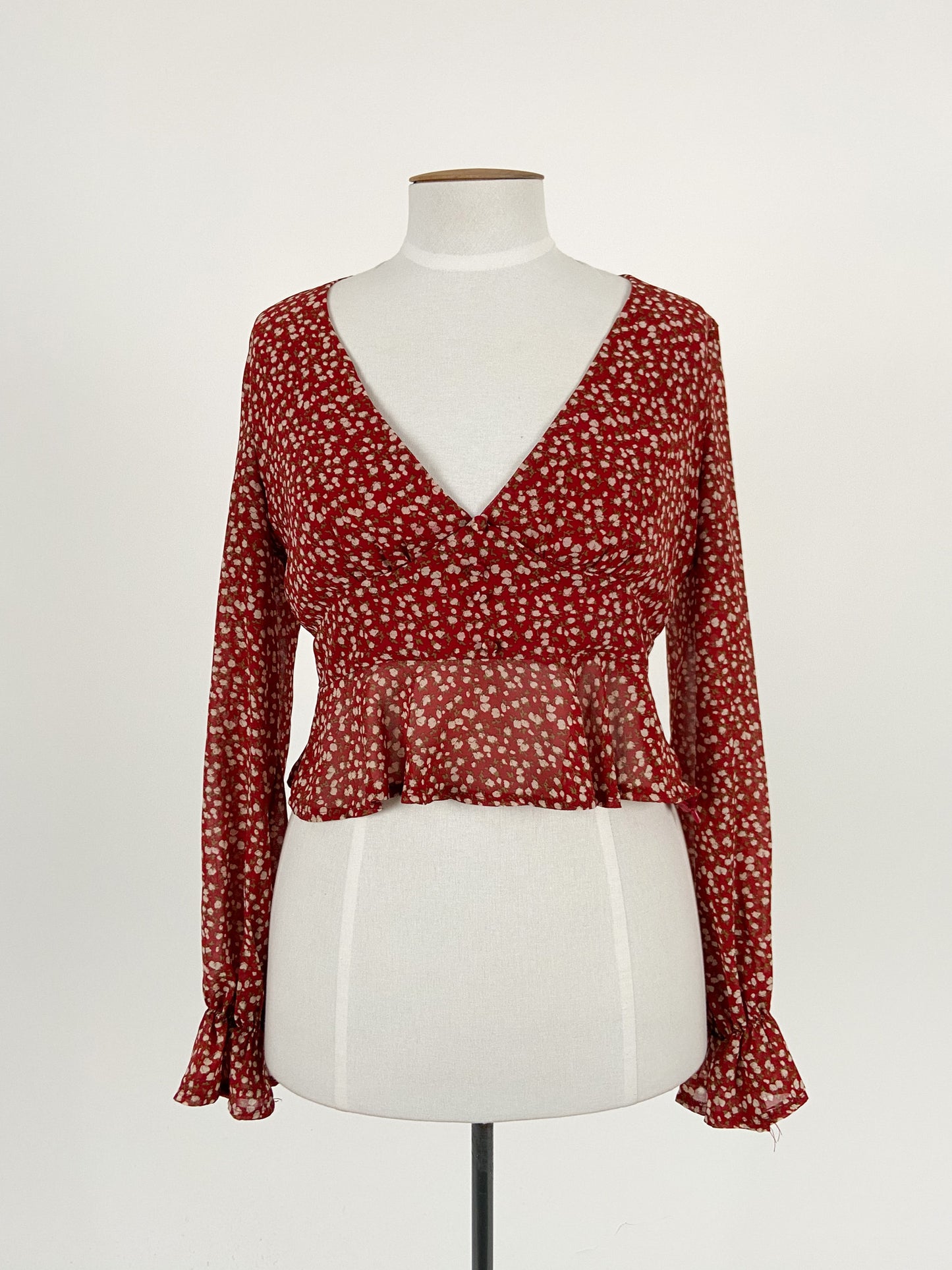 Morning Mist | Red Casual/Formal Top | Size 12