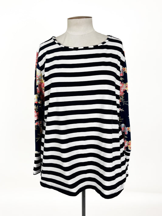 Ruby + Rain - Black & White Top (Size 20)