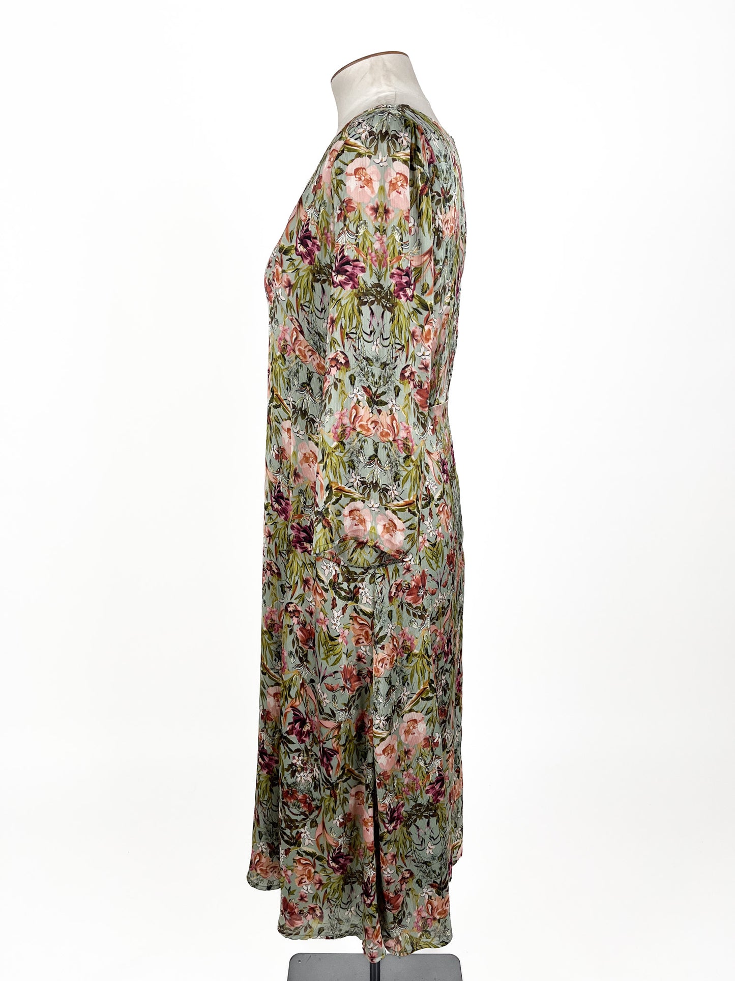 Whistle - Green Midi Dress (Size 16)