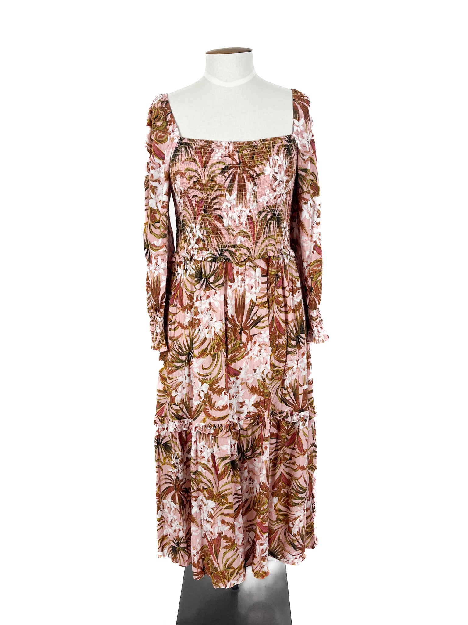 Decjuba - Pink Midi Dress (Size 14)