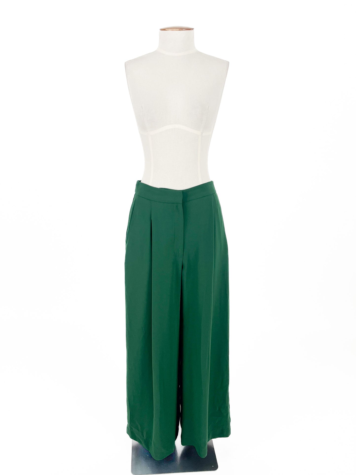Juliette Hogan | Green Pleated Pants | Size 8