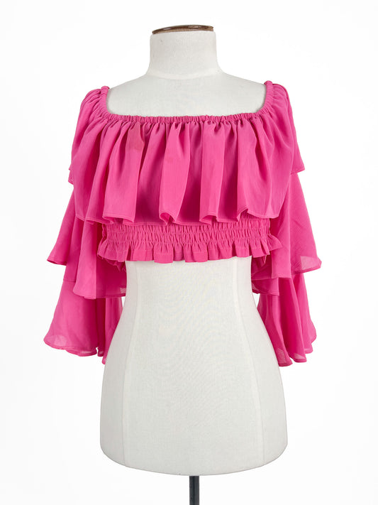 Pia | Pink Casual/Cocktail Top | Size S