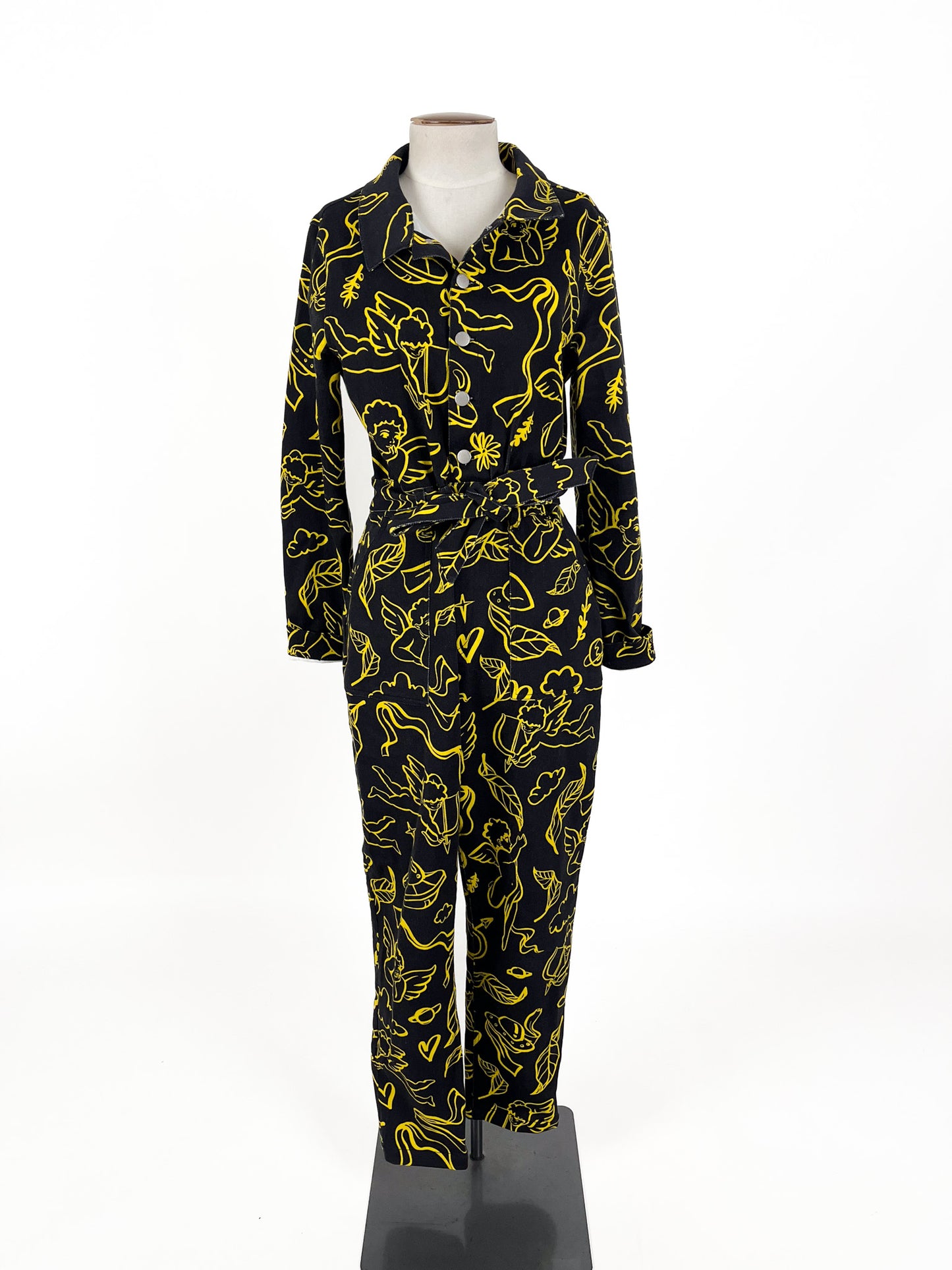 Vow - Black & Yellow Jumpsuit (Size 10)