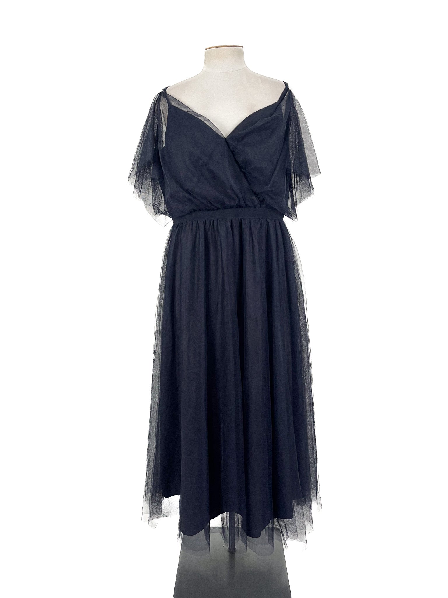 City Chic - Navy Midi Dress (Size 16)