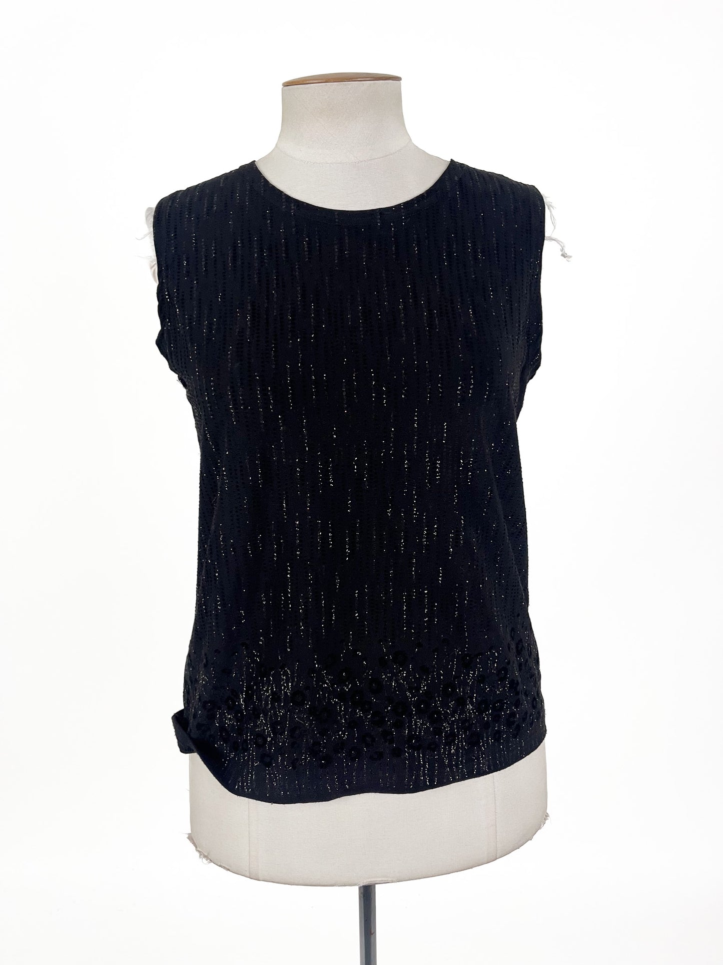 Vis-a-vis - Black Tank Top (Size 14)
