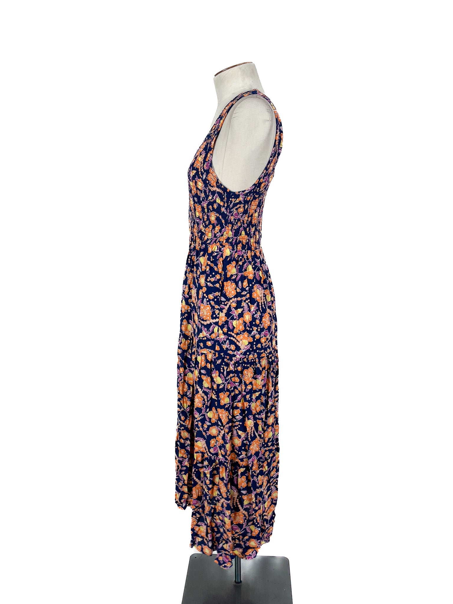 Whistle - Navy & Multicoloured Maxi Dress (Size 8)