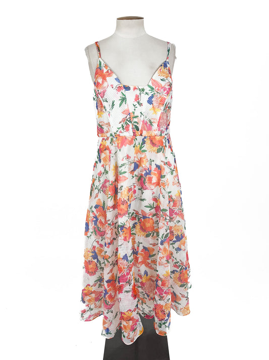 Coast - White Midi Dress (Size 16)