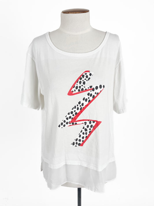 Alaska Tees | White Casual Top | Size M