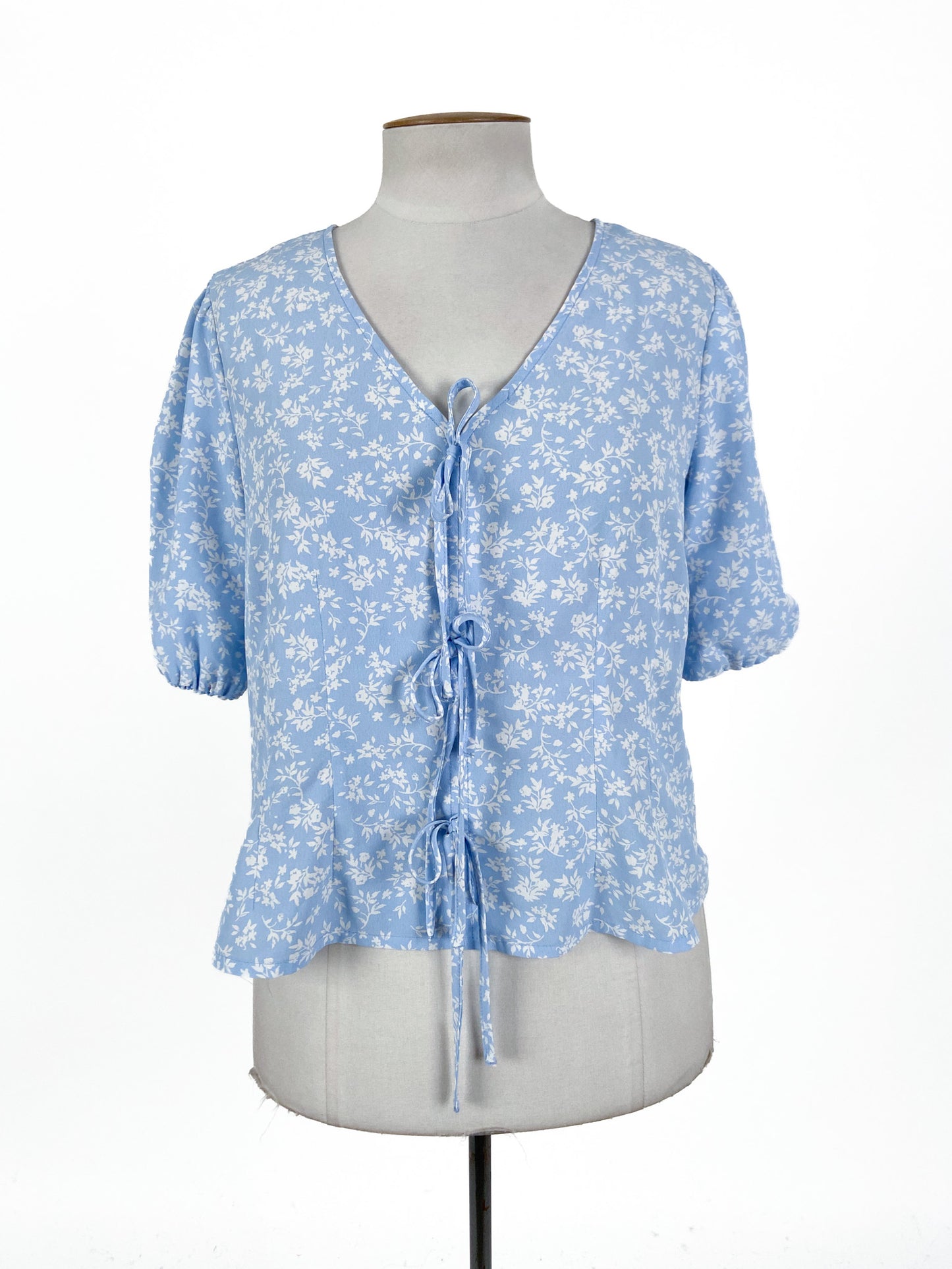 Spirit - Blue & White Blouse (Size 12)