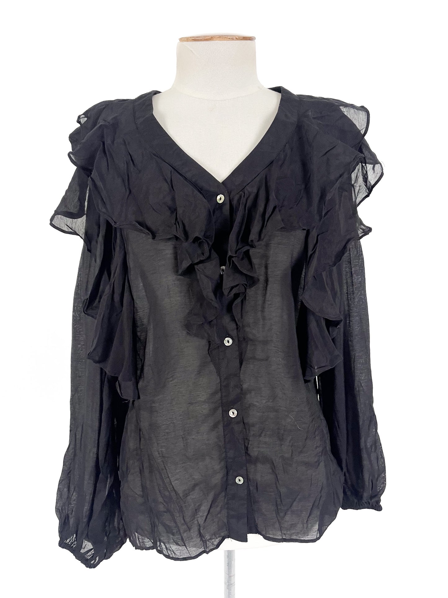 Iris Maxi | Black Casual/Workwear Top | Size 10