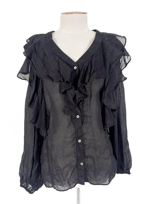 Iris Maxi | Black Casual/Workwear Top | Size 10