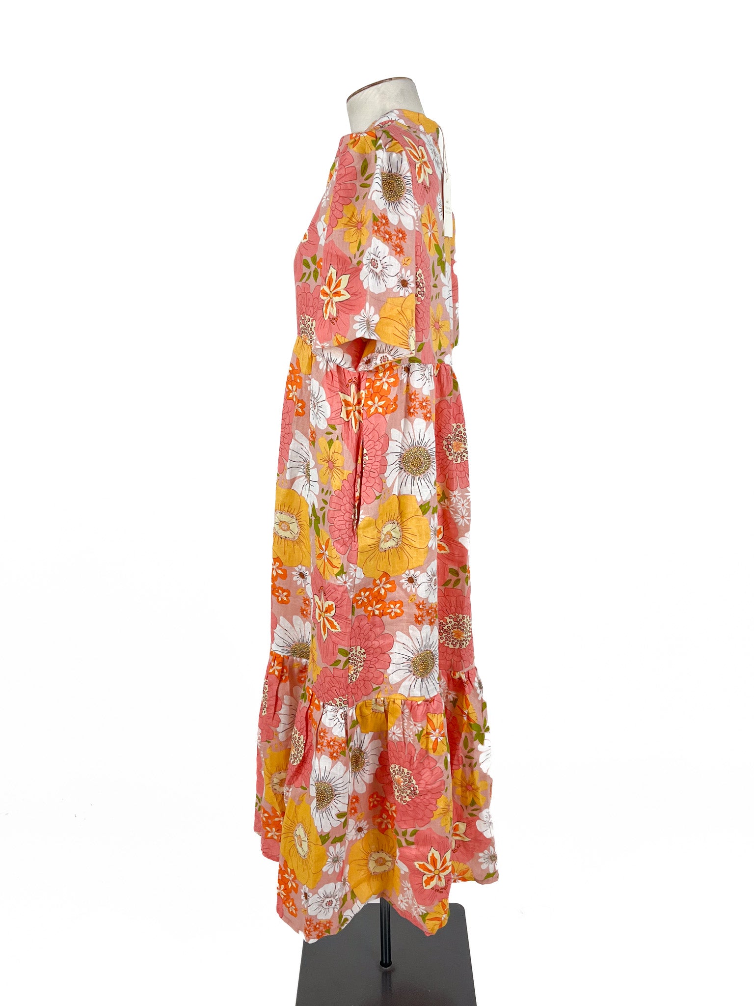 Adrift - Pink & Multicoloured Maxi Dress (Size M)