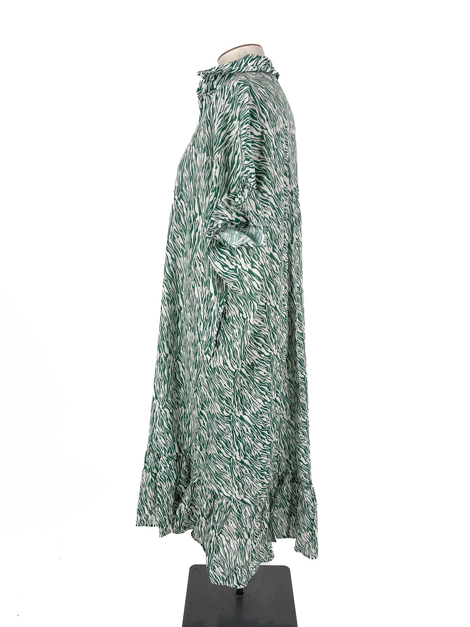 Stella + Gemma - Green & White Maxi Dress (Size 16)