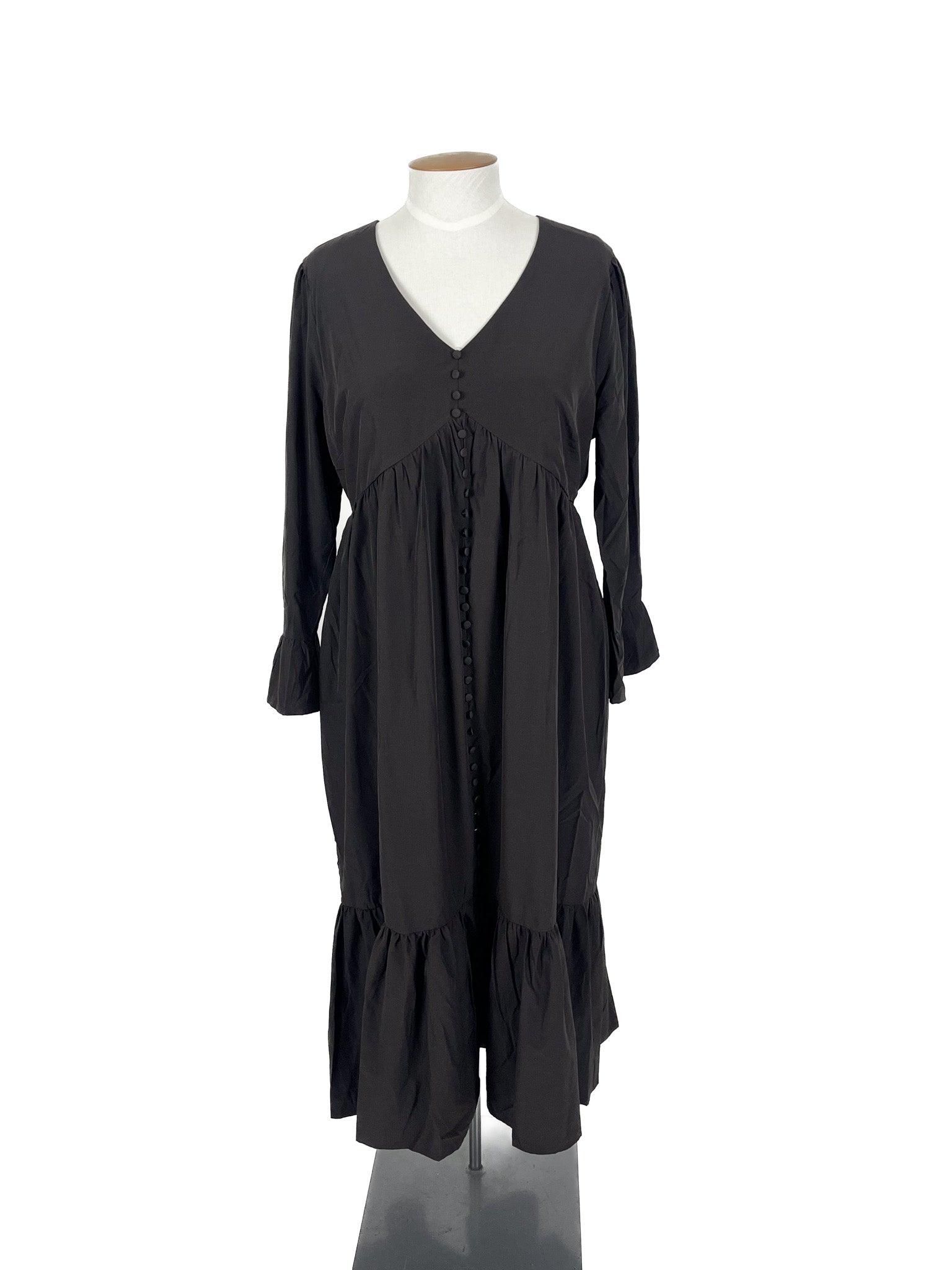 Atmos & Here - Black Midi Dress (Size 16)