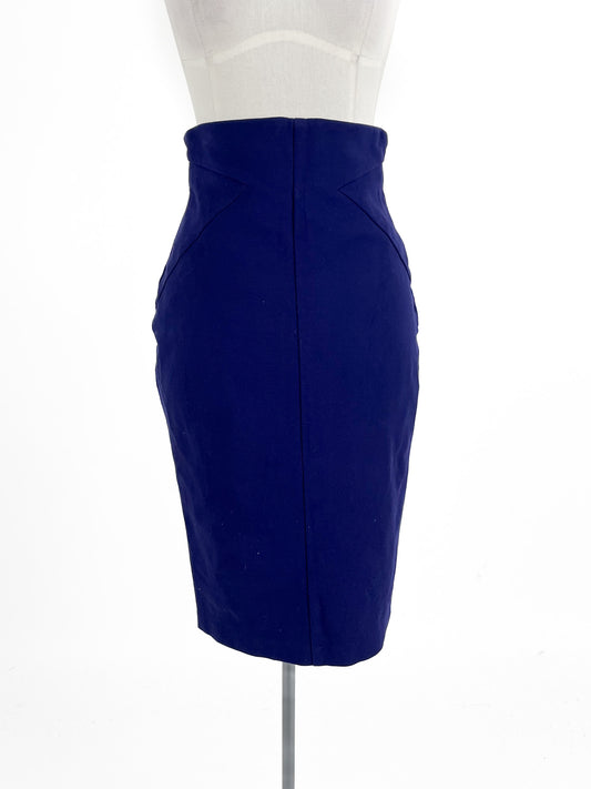 CUE | Navy Workwear Skirt | Size 6