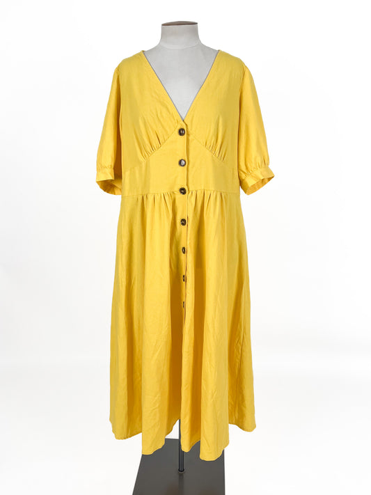 City Chic | Yellow Casual Dress | Size 18