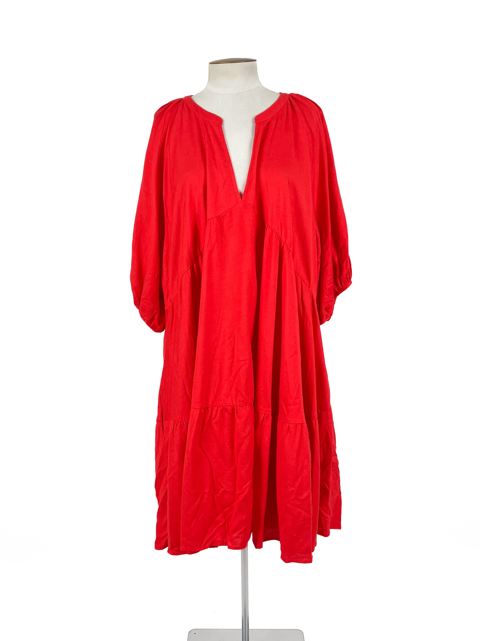 Playlist - Red Midi Dress (Size 24)