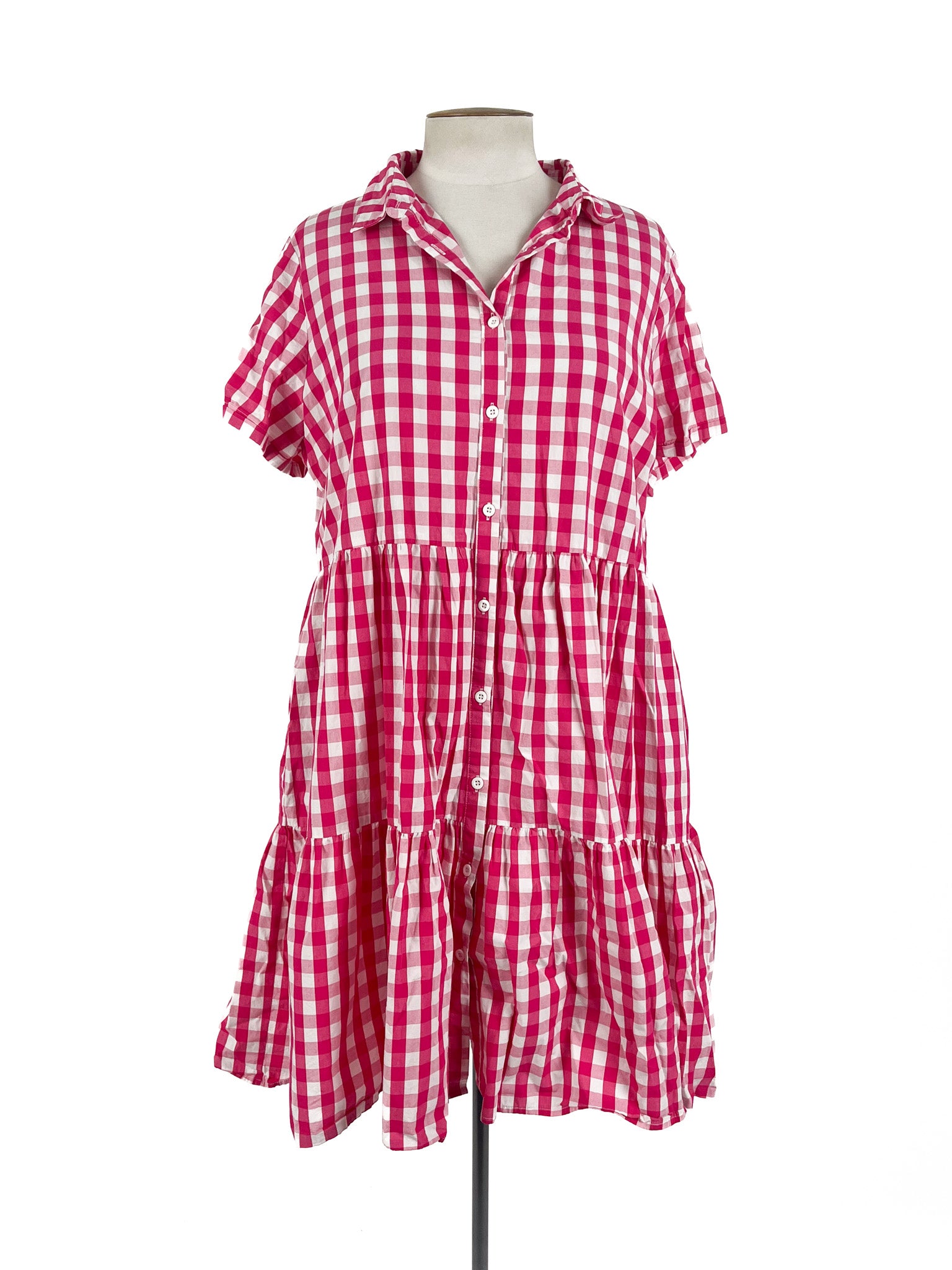 Betty Basics - Pink & White Mini Dress (Size 14)