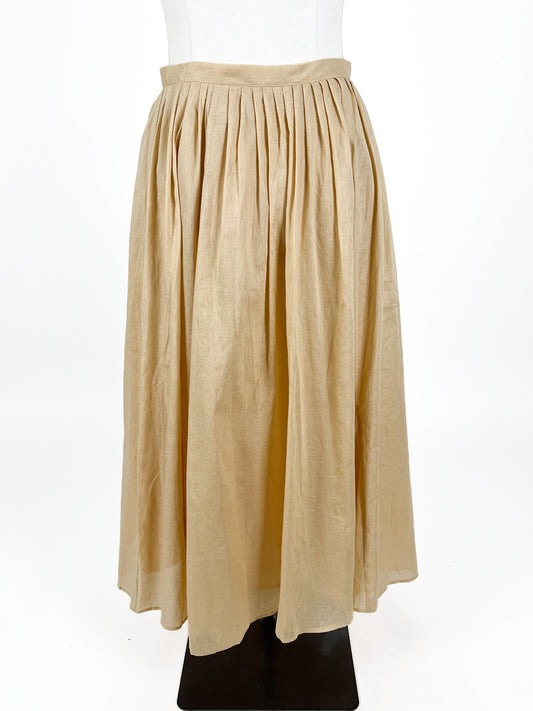 Dissh - Yellow Linen Skirt (Size 12)