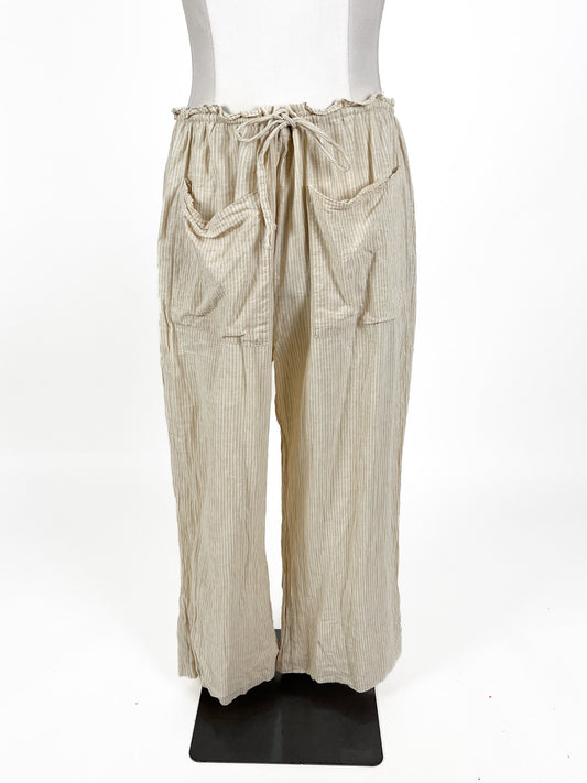 Zara - Yellow Linen Pants (Size XL)