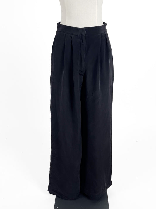 Kookai | Black High waisted Wide leg Pants | Size 10