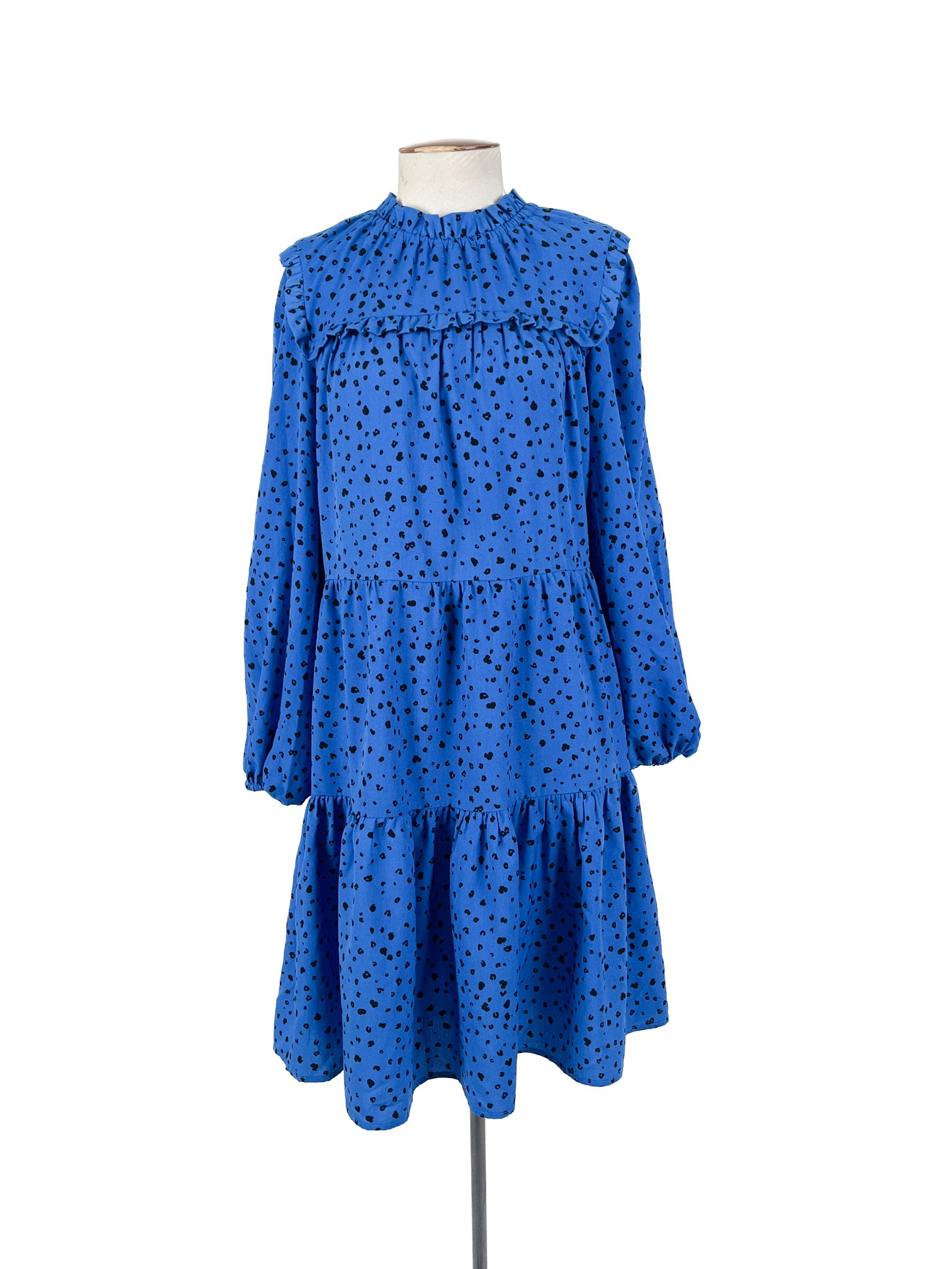 Leila + Luca - Blue & Black Midi Dress (Size 10)