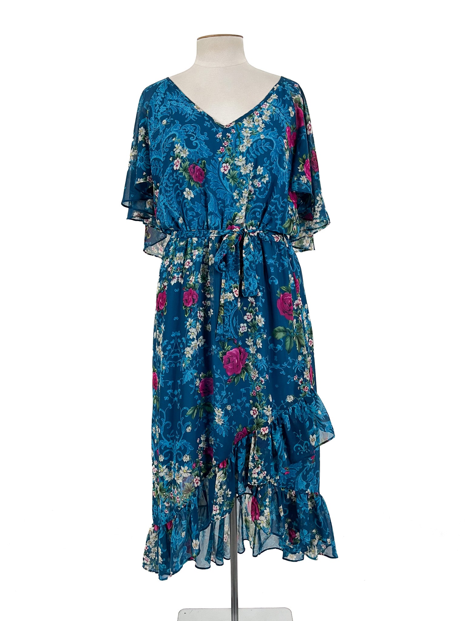 Augustine - Blue Midi Dress (Size L)