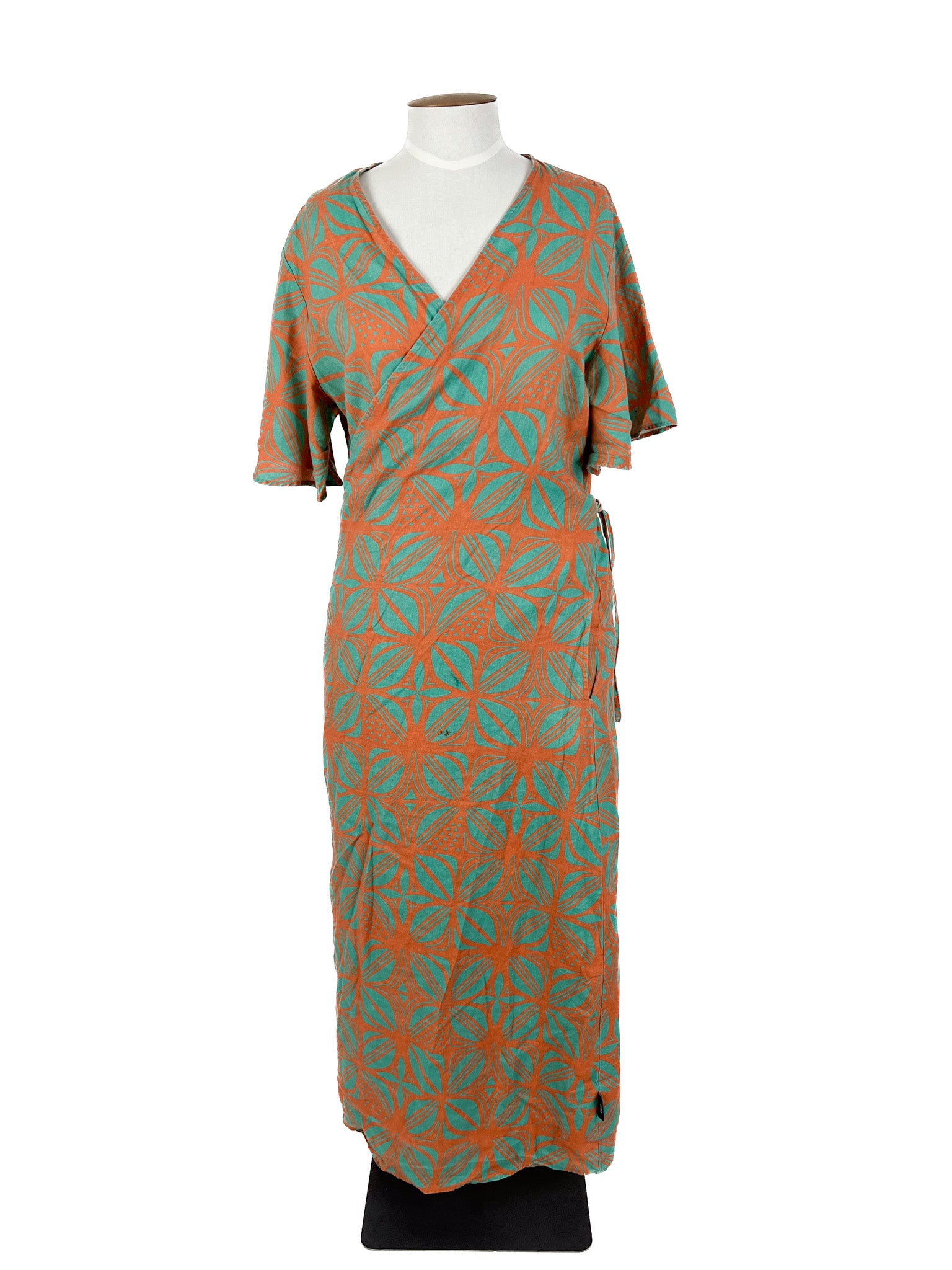 Little Mamas & Papas - Green & Orange Maxi Dress (Size XL)