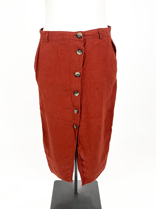 Max - Red Midi Skirt (Size 12)
