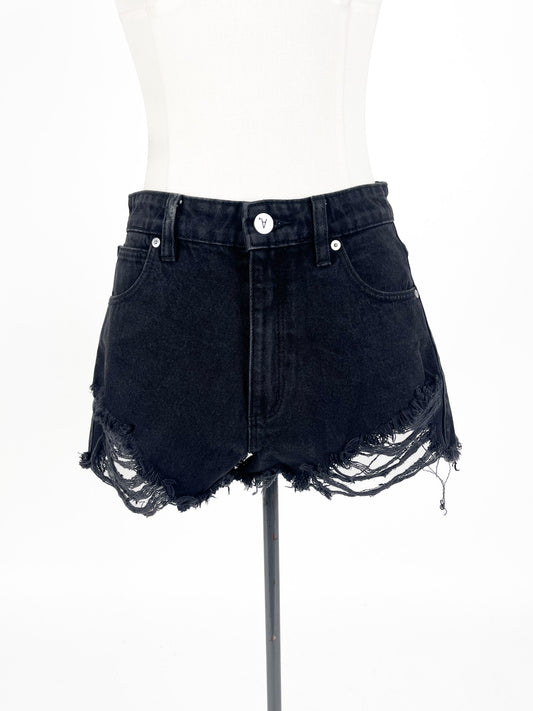 Abrand - Black Denim Shorts (Size 8)