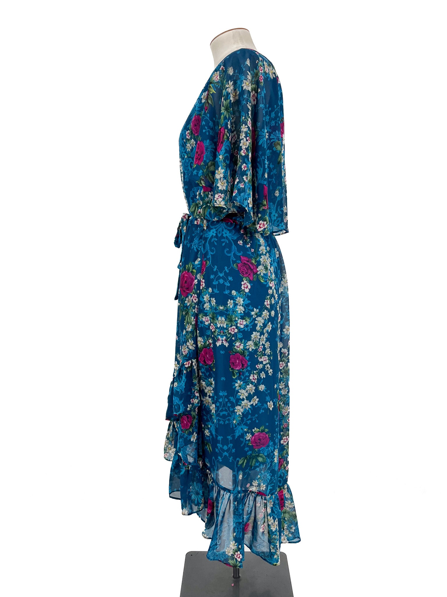 Augustine - Blue Midi Dress (Size L)