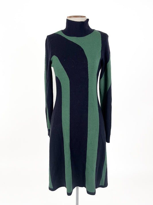 Ann Taylor - Navy & Green Midi Dress (Size S)