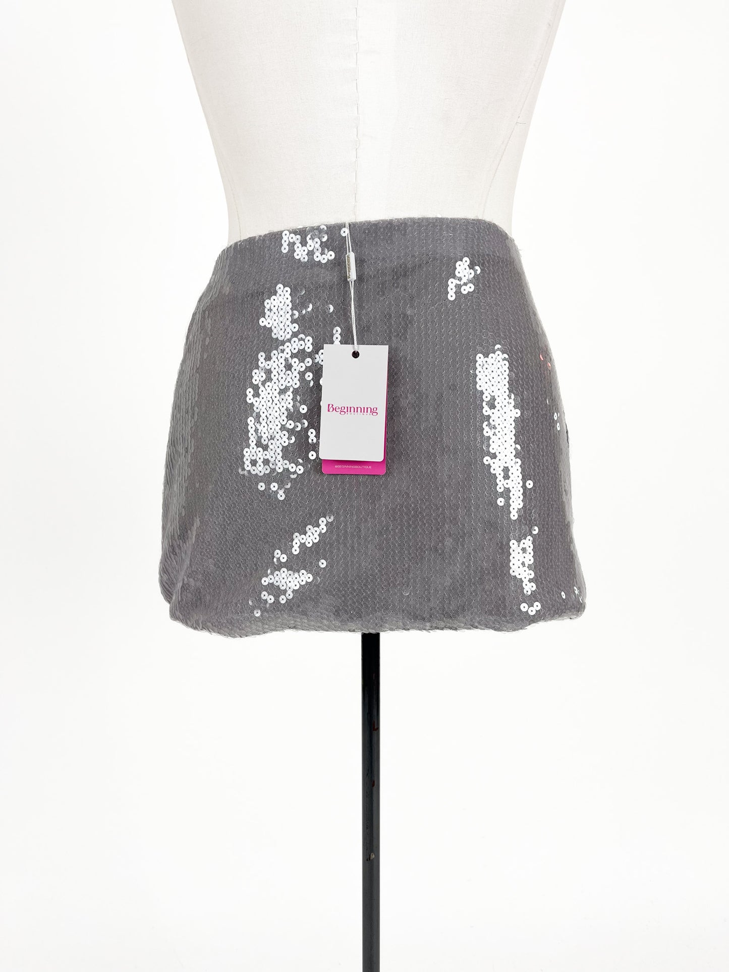 Beginning Boutique | Grey Cocktail Skirt | Size 16