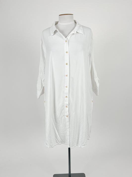 Sara | White Casual/Workwear Dress | Size 18