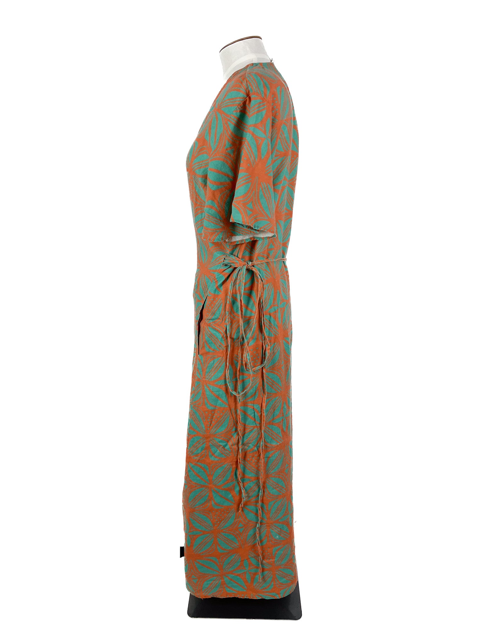 Little Mamas & Papas - Green & Orange Maxi Dress (Size XL)