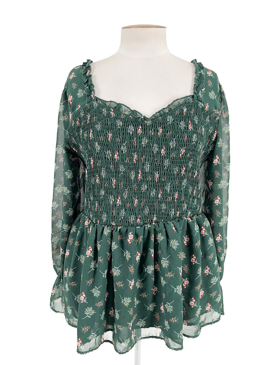 Coco & Belle | Green Casual Top | Size L